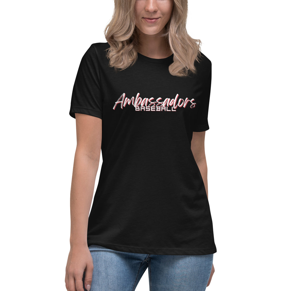 Ambassadors Baseball Women's Relaxed Bella Canvas T-Shirt